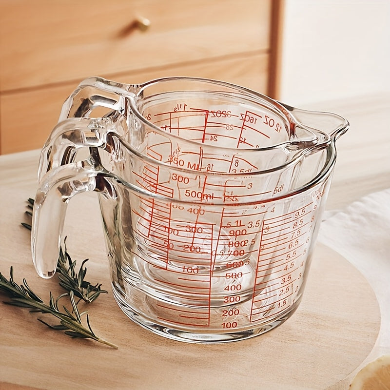Heat-Resistant Glass Measuring Cups (Set of 3)