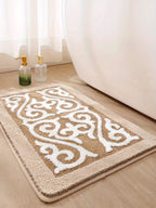 Extra-Soft Absorbent Polyester Bath Mat (Non-Slip TPR Backing)
