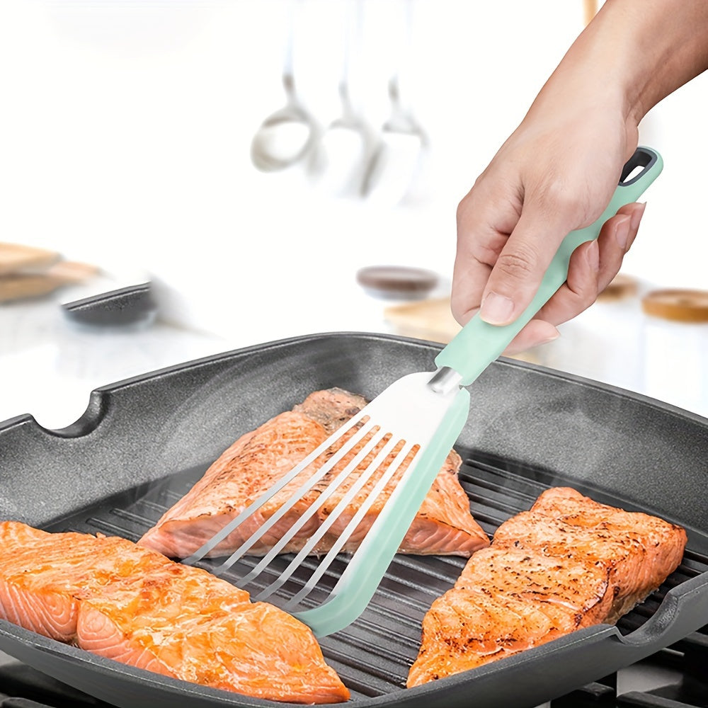 Heat-Resistant Silicone & Stainless Steel Spatula