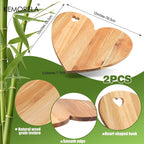 Heart-Shaped Acacia Wood Bread & Cheese Board
