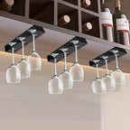 No-Drill Space-Saving Under-Cabinet Wine Glass Rack