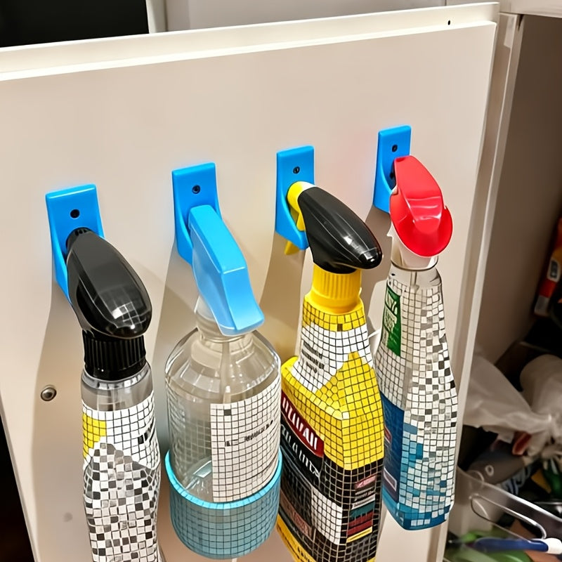 Durable Plastic Wall-Mount Spray Bottle Holder (Set of 4)