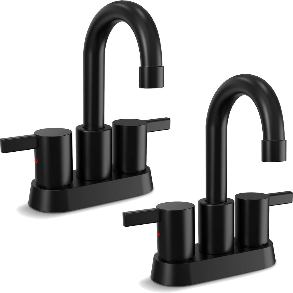 Brass 360° Swivel Bathroom Faucet (4-Inch Centerset)