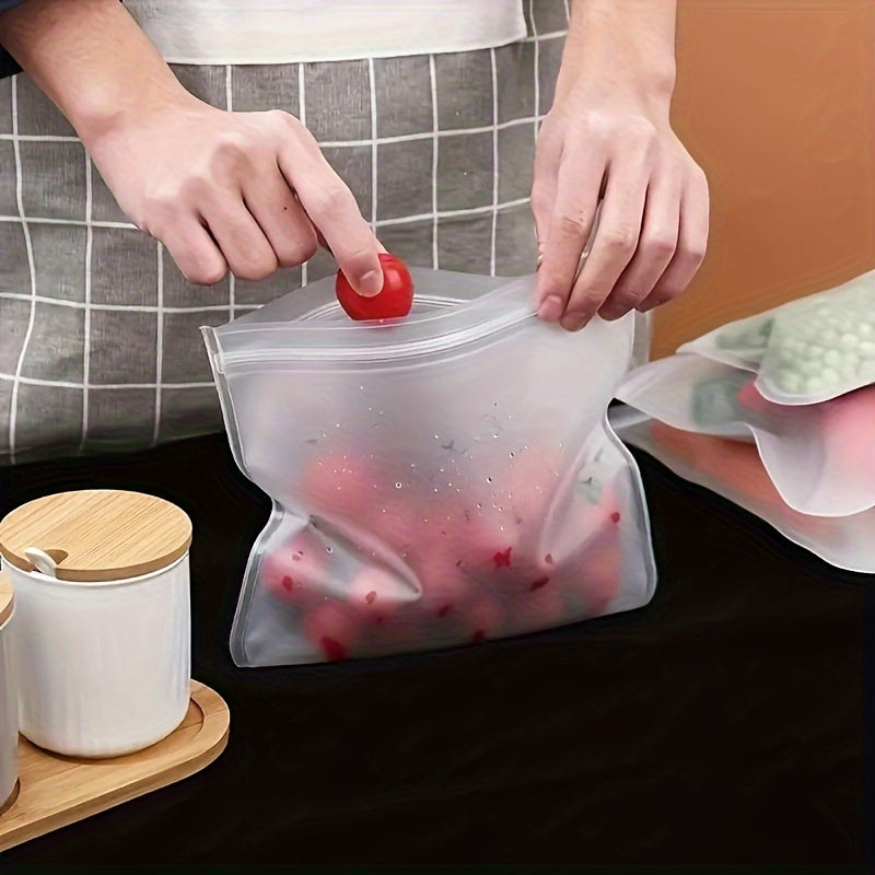 Reusable Self-Sealing Silicone Food Storage Bags (Set of 8)