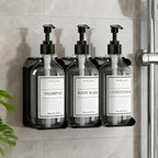No-Drill & Easy-Refill 3-Chamber Shower Dispenser (16oz Chambers)