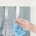 Stainless Steel Anti-Slip Shower Door Hooks (Set of 2)