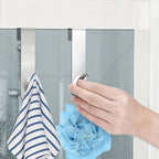 Stainless Steel Anti-Slip Shower Door Hooks (Set of 2)