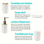 Durable Plastic 9-Piece Bathroom Accessory Set