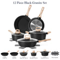 Granite Non-Stick Induction-Compatible Cookware Set (12-Piece)