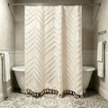 Bohemian 3D Floral Tassel Polyester Shower Curtain (70 x 70 in)