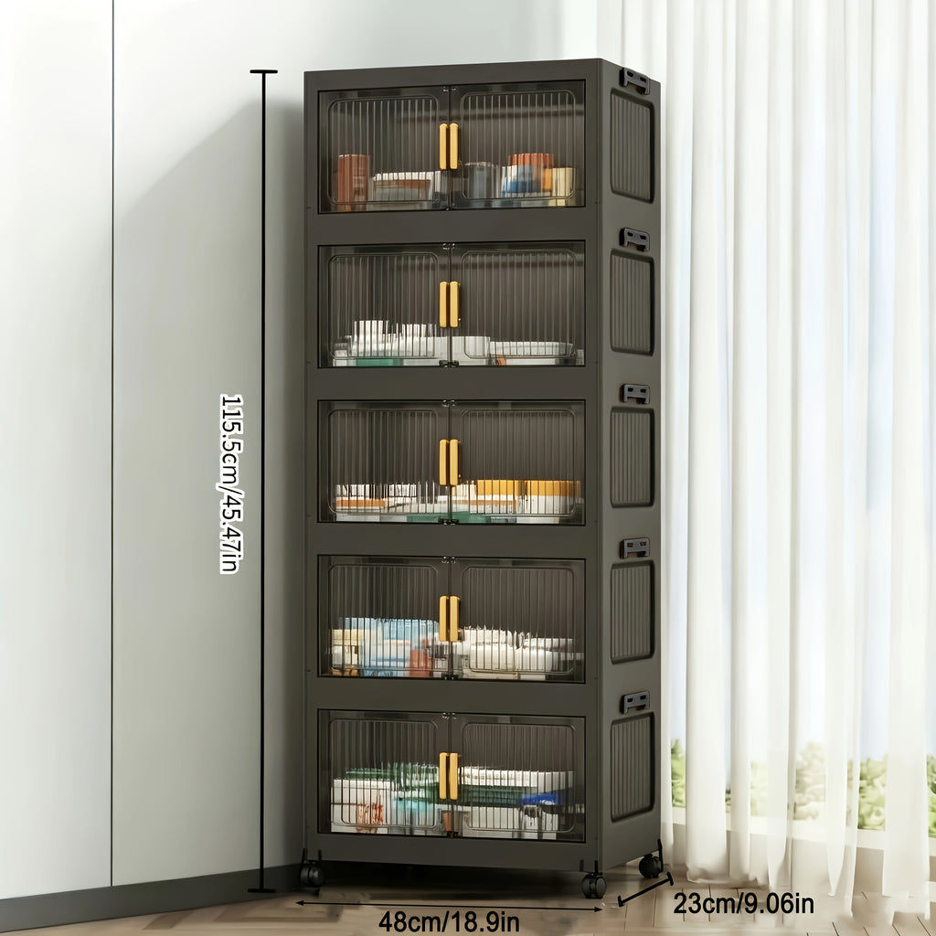 Foldable Lightweight Plastic Filing Shelf Unit (3-5 Layers)
