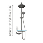 Hydroelectric LED Temperature-Control Wall-Mount Shower Panel