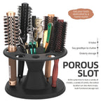 Rotating Multi-Slot Hairbrush Organizer