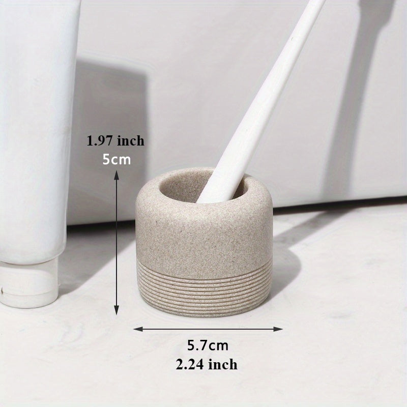 Textured Resin Multi-Compartment Toothbrush Holder