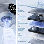 Dual-Head Switch & Digital Display Faucet Water Filter (264-Gallon Life)