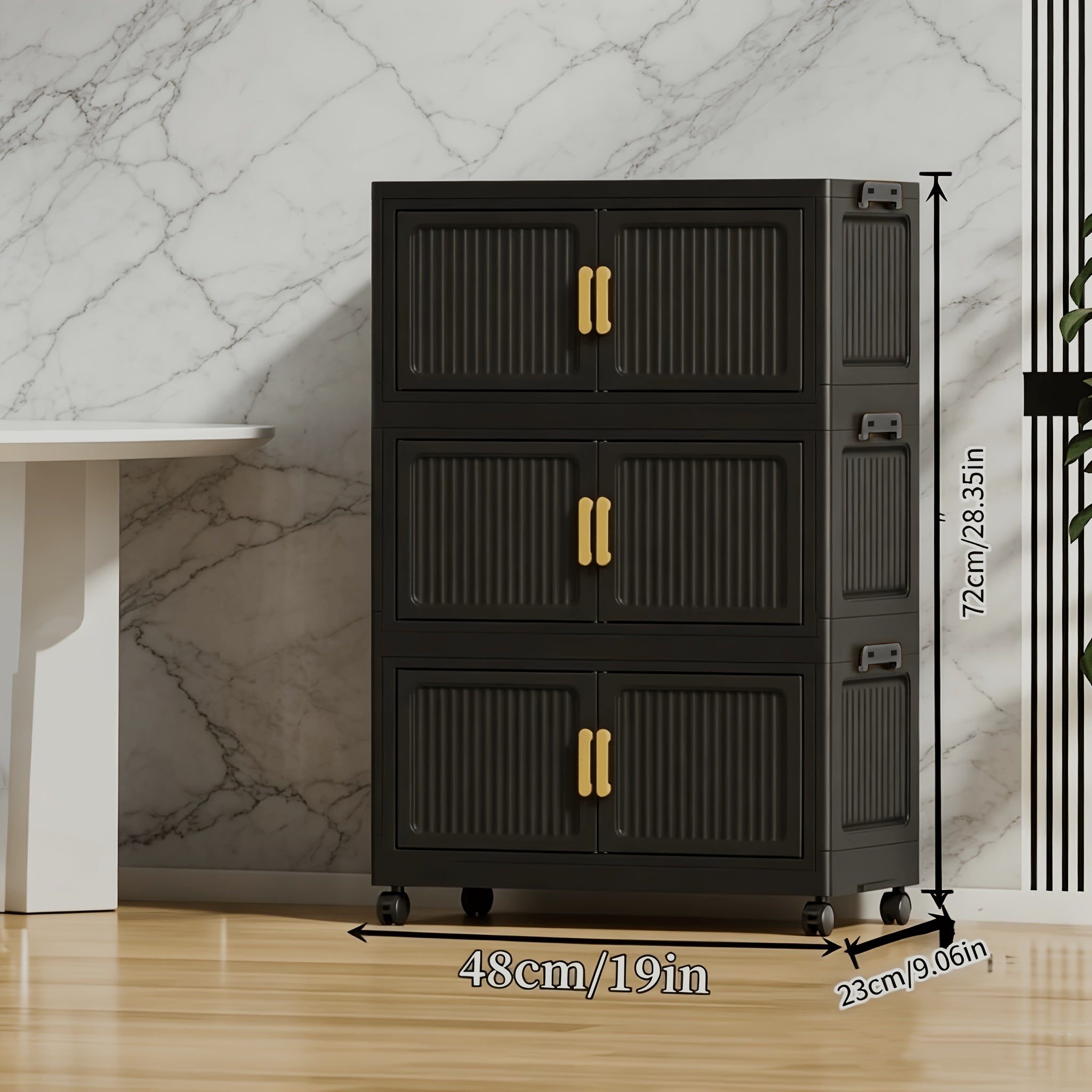 Foldable Lightweight Plastic Filing Shelf Unit (3-5 Layers)