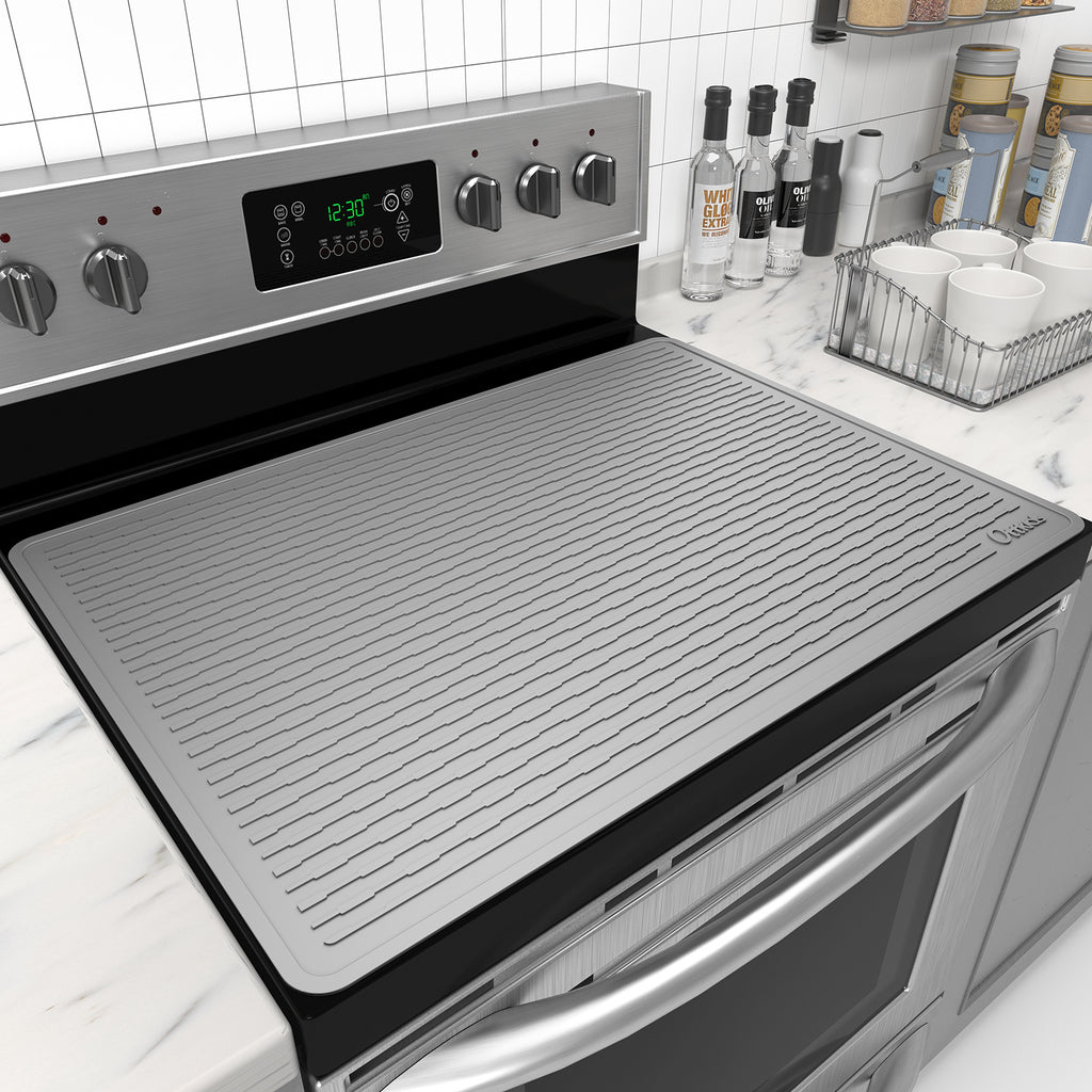 Thick Anti-Slip Silicone Stovetop Protector & Drying Mat (30x21 in)