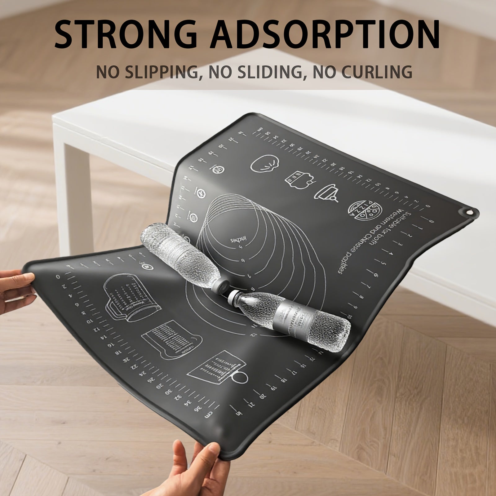 Extra-Thick Non-Slip Silicone Pastry Mat (Printed Measurements)
