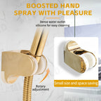 All-Metal Gold Rainfall & Handheld Shower Set (3-Way Diverter)
