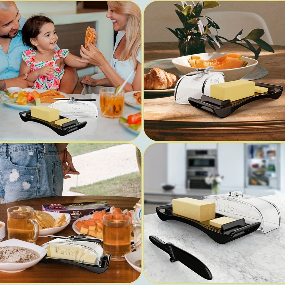 Airtight Built-In Cheese Slicer Butter Keeper