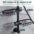 Space-Saving Corrosion-Resistant Hanging Shower Rack (Set of 2)