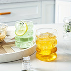High Borosilicate Microwave & Dishwasher-Safe Ripple Tumbler (11.8 fl oz)