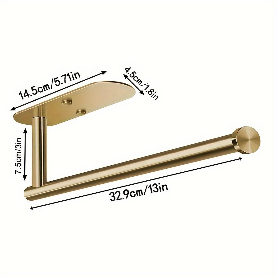 Self-Adhesive Stainless Steel Under-Cabinet Paper Towel Holder