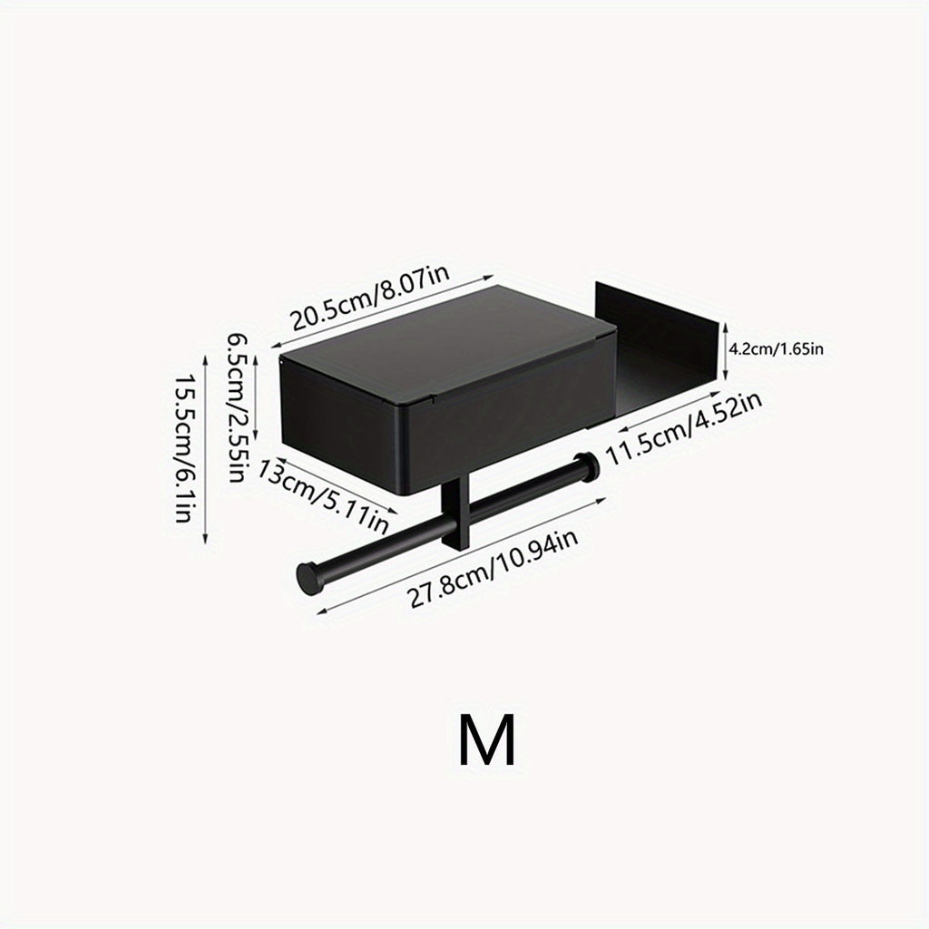 Stainless Steel Wall-Mounted Toilet Paper & Wipes Holder