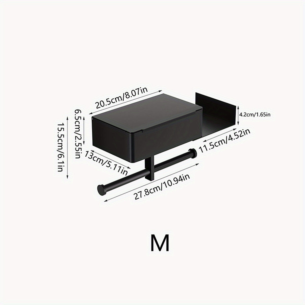 Stainless Steel Wall-Mounted Toilet Paper & Wipes Holder