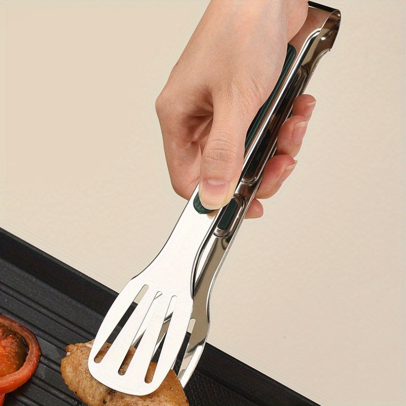201 Stainless Steel Silicone-Grip Food Tongs (Set of 3)
