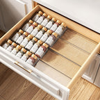 Expandable & Retractable Transparent Acrylic Spice Organizer (2-Tier)