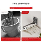 No-Drill Suction-Cup Foldable Towel Rack