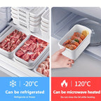 Food-Grade PP Airtight Flip-Top Refrigerator Storage Box (Set of 4)