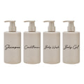 Wheat Straw Refillable Shower Dispensers (4 x 300ml)