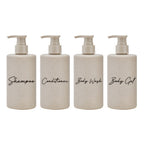 Wheat Straw Refillable Shower Dispensers (4 x 300ml)