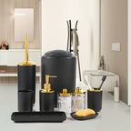 Durable Plastic 9-Piece Bathroom Accessory Set