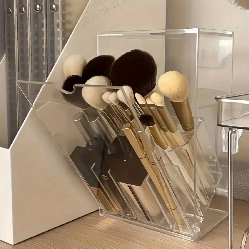 Adjustable & Expandable Clear Acrylic Makeup Brush Organizer
