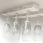 No-Drill Space-Saving Under-Cabinet Wine Glass Rack