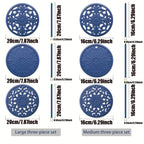 Heat-Resistant Non-Slip Silicone Trivet Set (3-Piece)