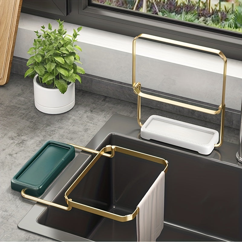 Foldable Metal Sink Strainer Rack (Includes 50 Disposable Mesh Bags)