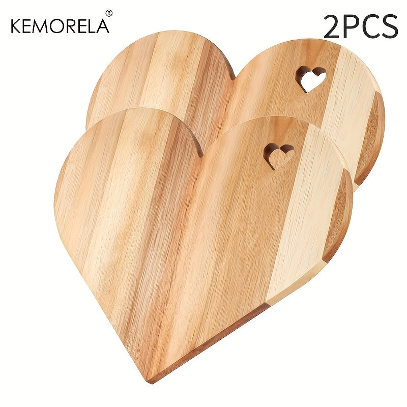 Heart-Shaped Acacia Wood Bread & Cheese Board