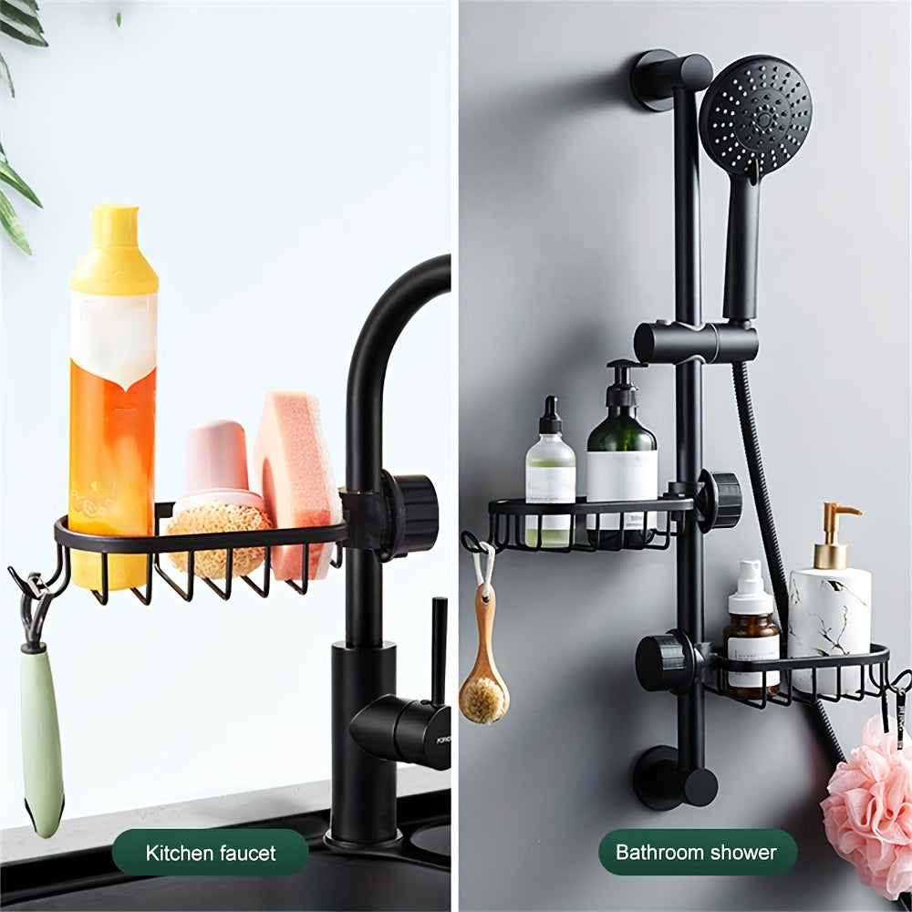 Space-Saving Corrosion-Resistant Hanging Shower Rack (Set of 2)