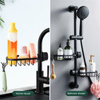 Space-Saving Corrosion-Resistant Hanging Shower Rack (Set of 2)