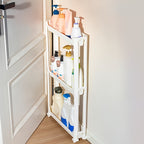 Slim Narrow-Slot Rolling Storage Cart (3–4 Tiers)