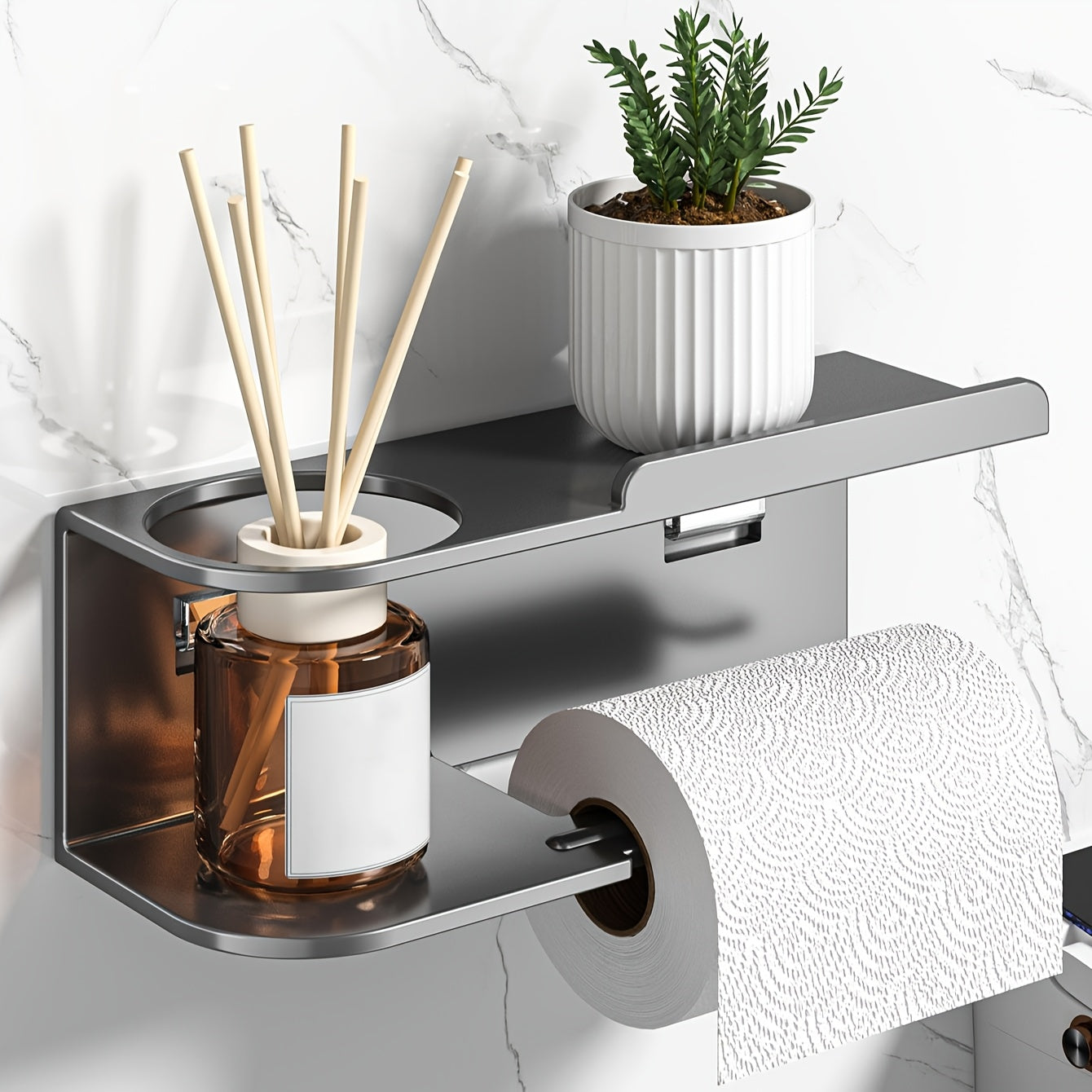 Self-Adhesive Wrought Iron Paper Towel Holder