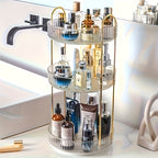 Space-Saving 360° Rotating Makeup Organizer (Countertop)
