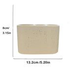 Textured Resin Three-Hole Toothbrush Holder