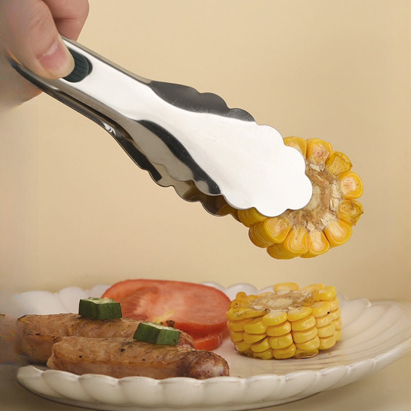 201 Stainless Steel Silicone-Grip Food Tongs (Set of 3)