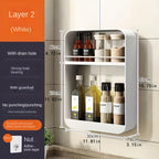 Durable Cast Iron & Plastic Wall-Mounted Bathroom Shelf (2 or 3 Layers)
