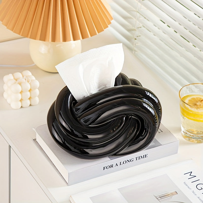 Polished Ceramic Rectangular Tissue Box Dispenser